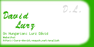 david lurz business card